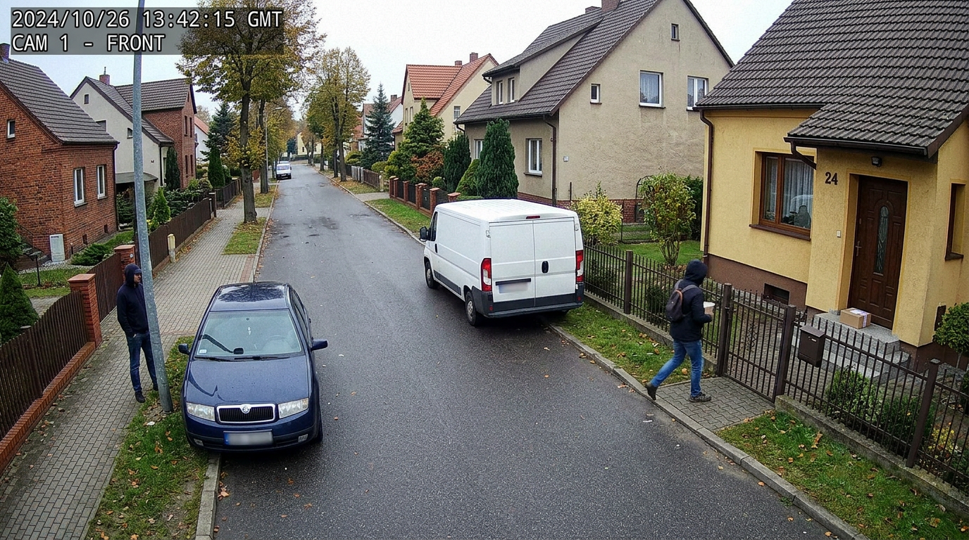 Kamera monitoringu przy drzwiach